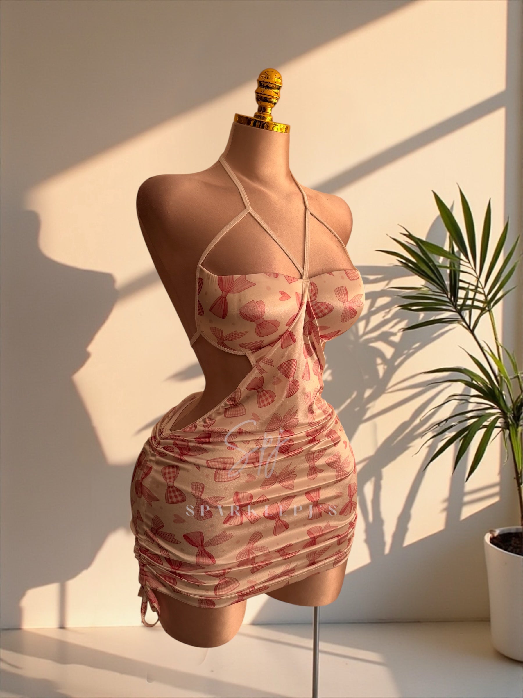 Sweet Bow Mini Dress