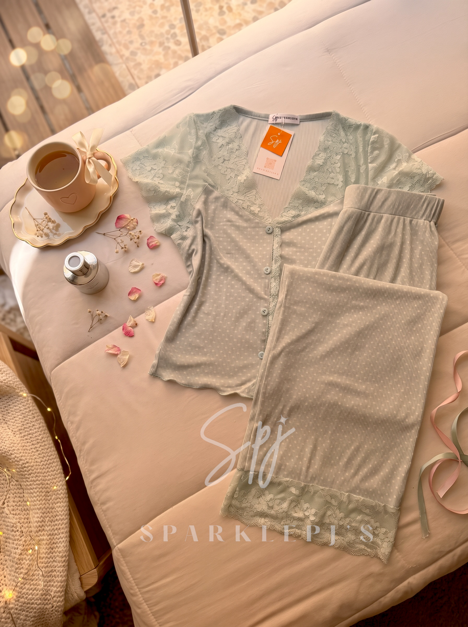 Lace Sleeve Lounge Set