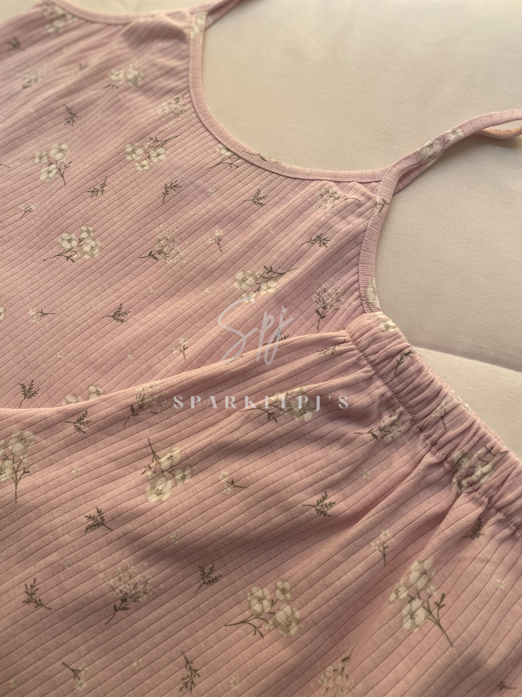Soft Bloom Ribbed Short Pajama Set