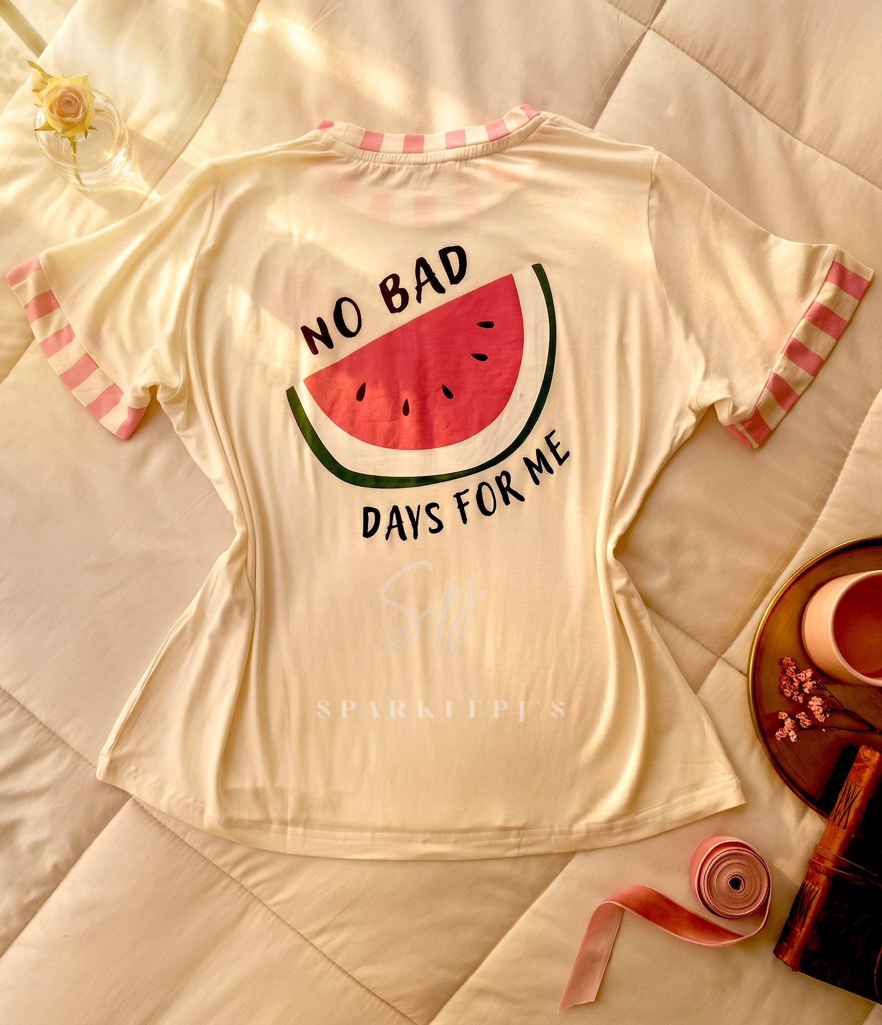 Watermelon Days Pajama Set (Bermoda-Pants)