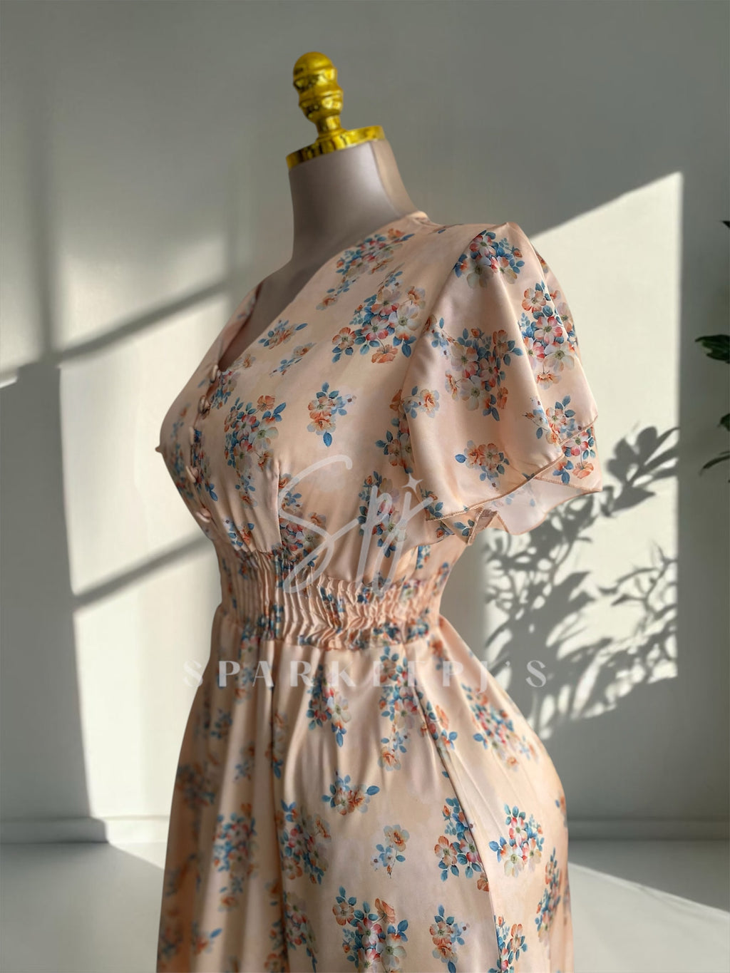 Floral Summer Dress (Satin)