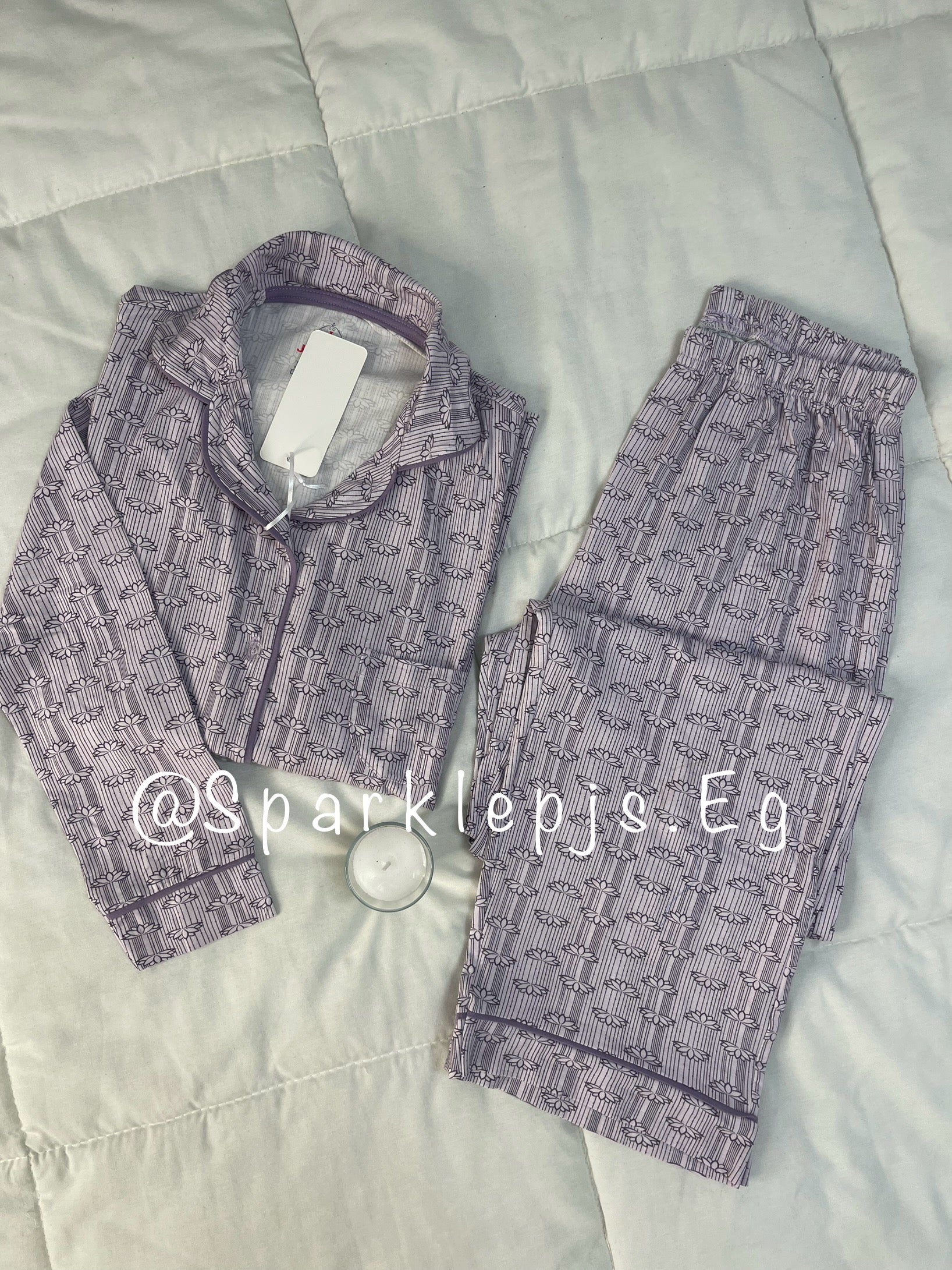 Striped cotton pajama