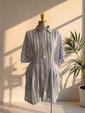 Soft Stripe Shirt Dress