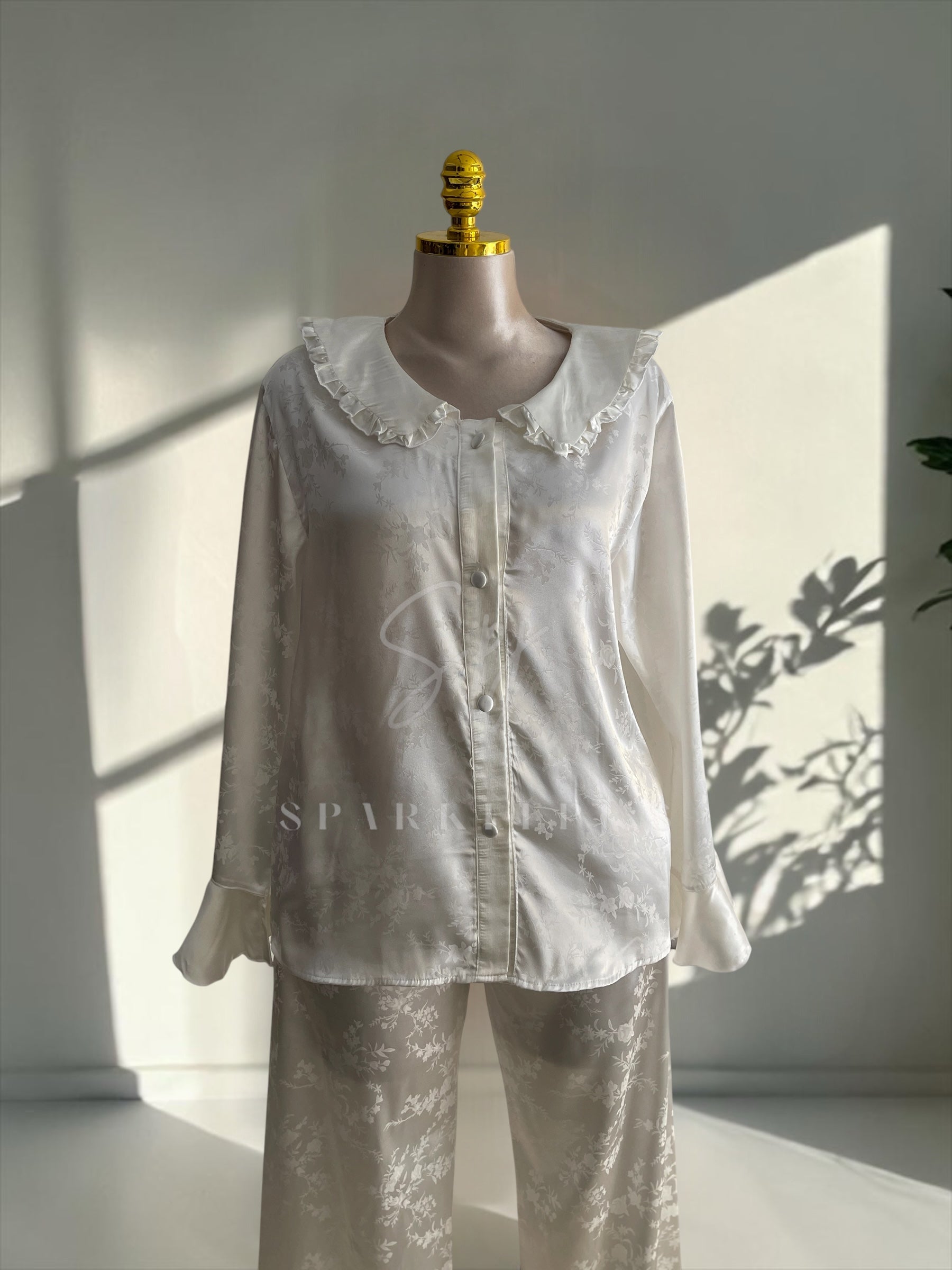 Classic Buttoned Satin Pajama