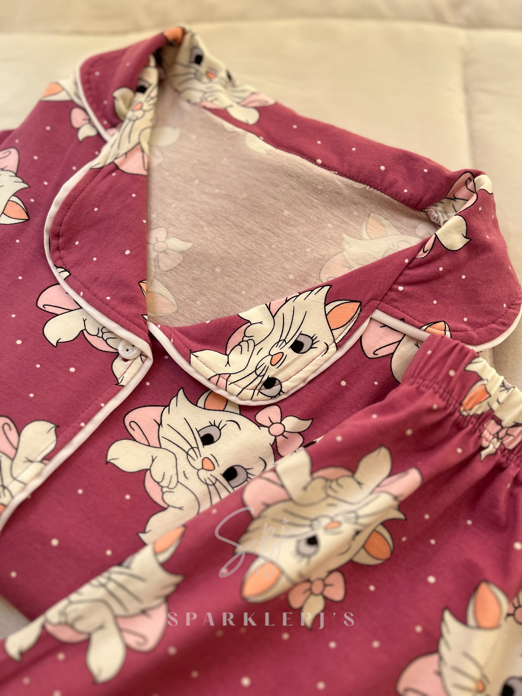 Marie Cat Pajama Short Set