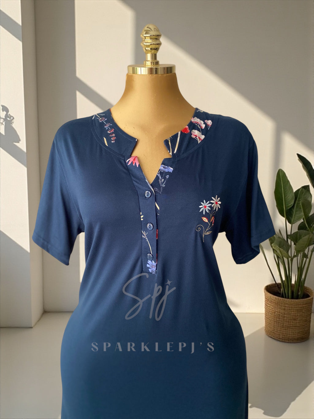 Midnight Blossom Nightdress