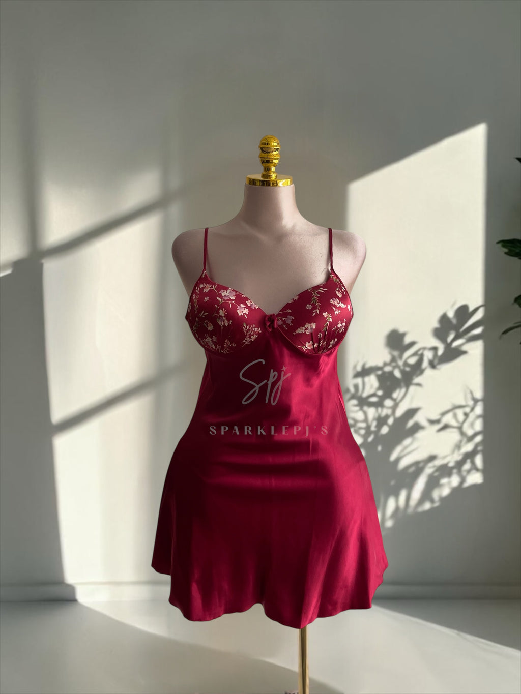 Floral Satin Robe Set