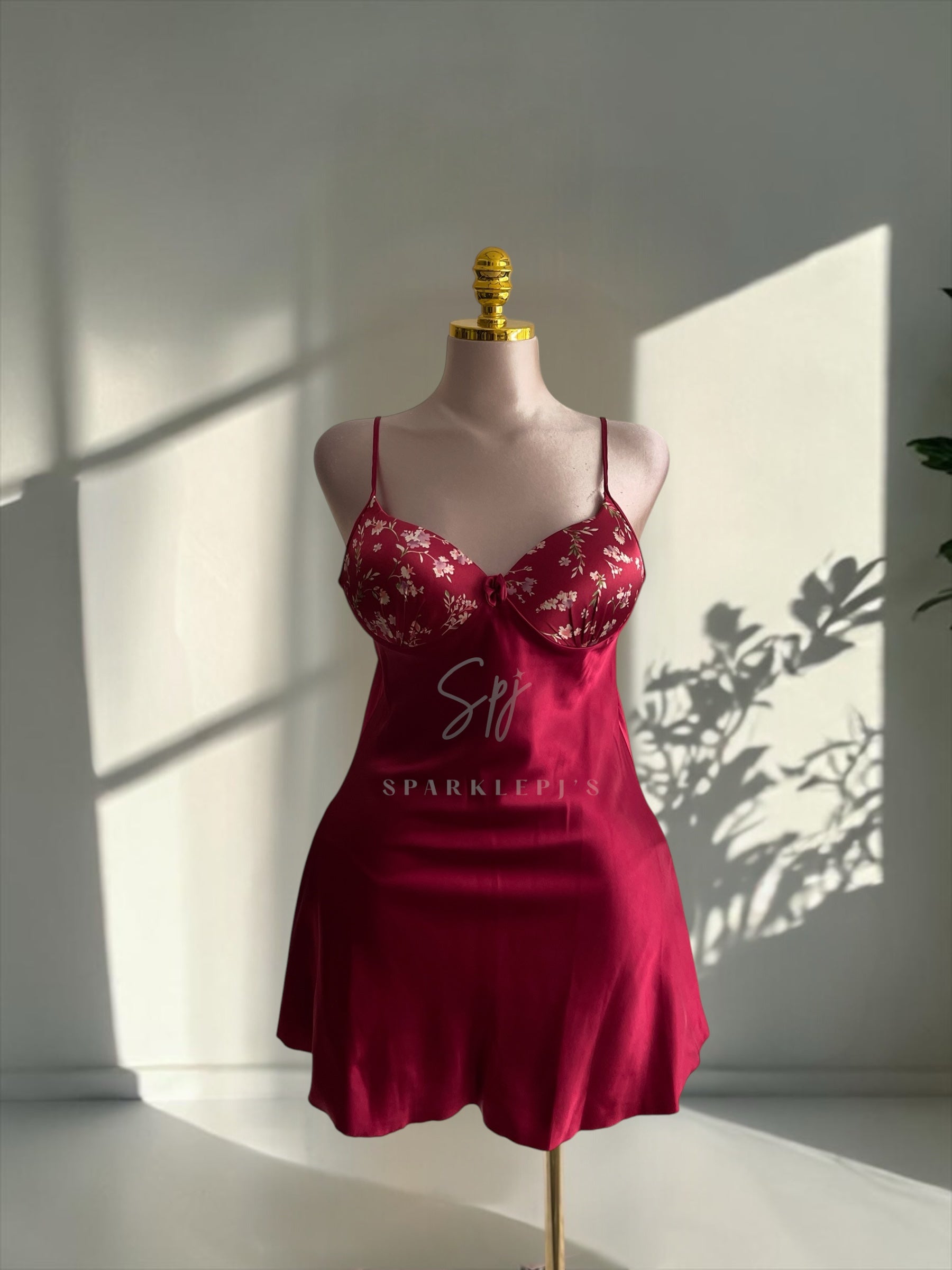 Floral Satin Robe Set