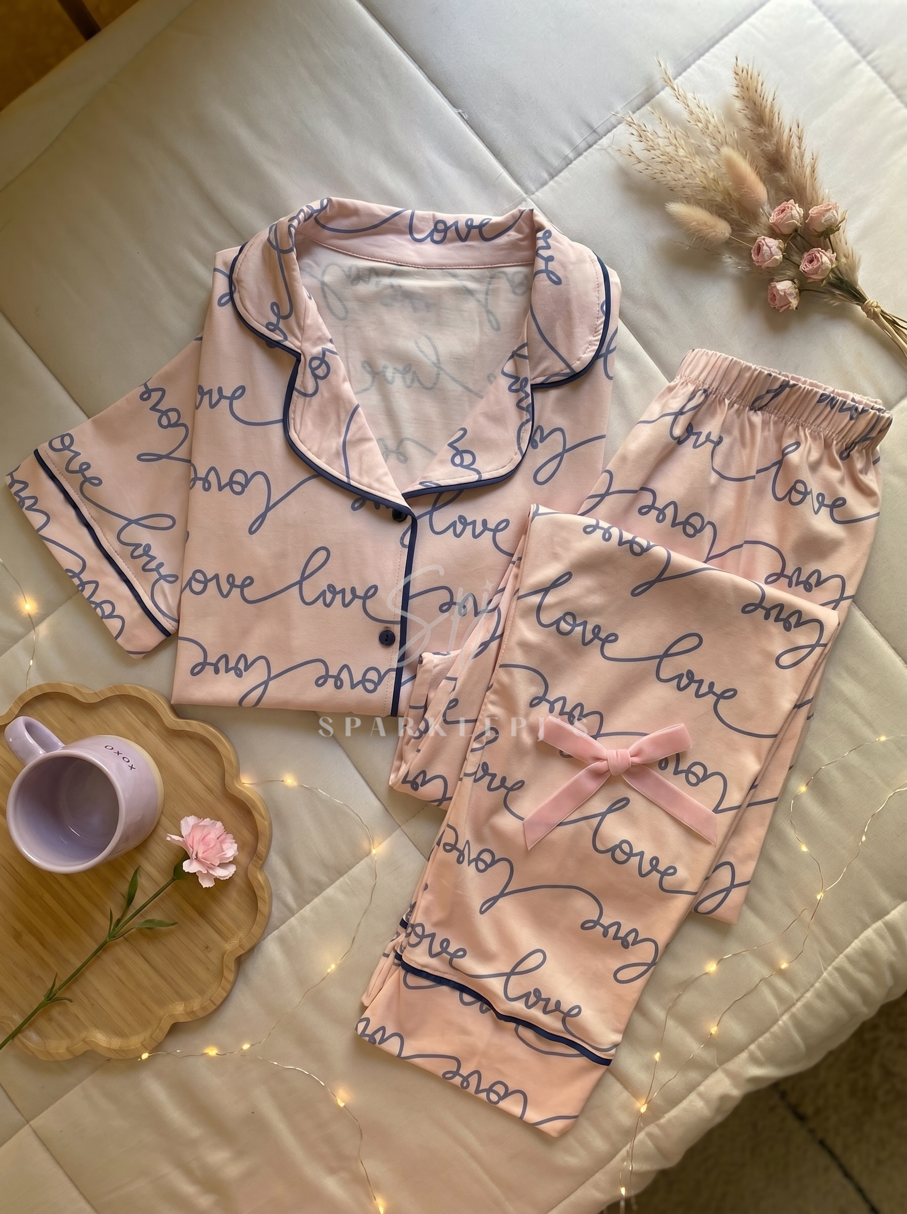 Love Notes Pajama Set (Short-Sleeve)
