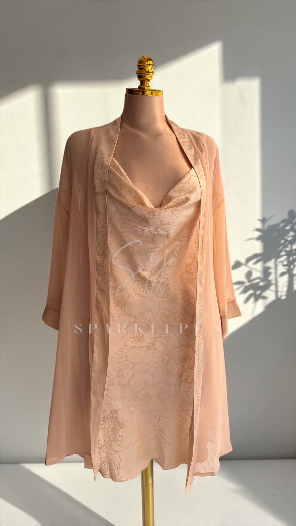 Flora Satin & Chiffon Set