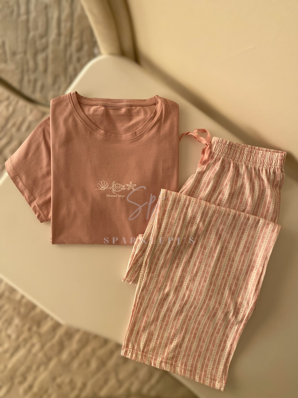 Soft Stripe Pajama Set (Short-Sleeve)