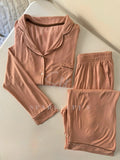 Classic Button Pajama Set (Long-Sleeve)