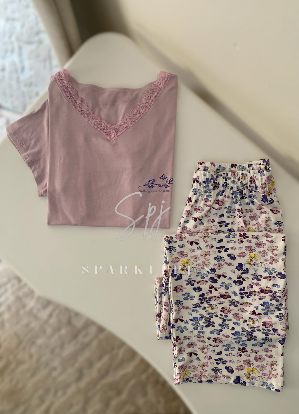 Feminine Floral Pajama
