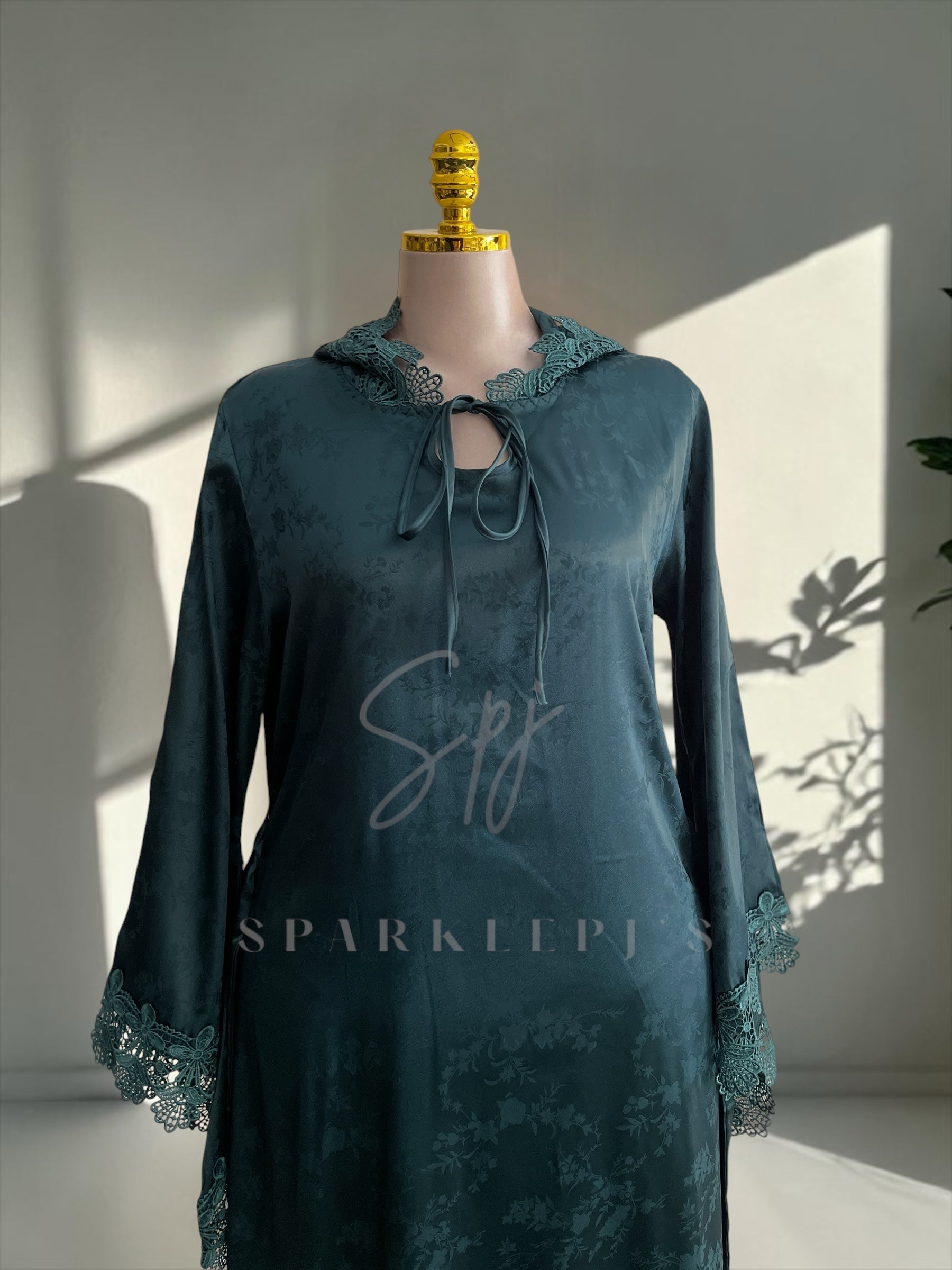Floral Satin Lounge Abaya