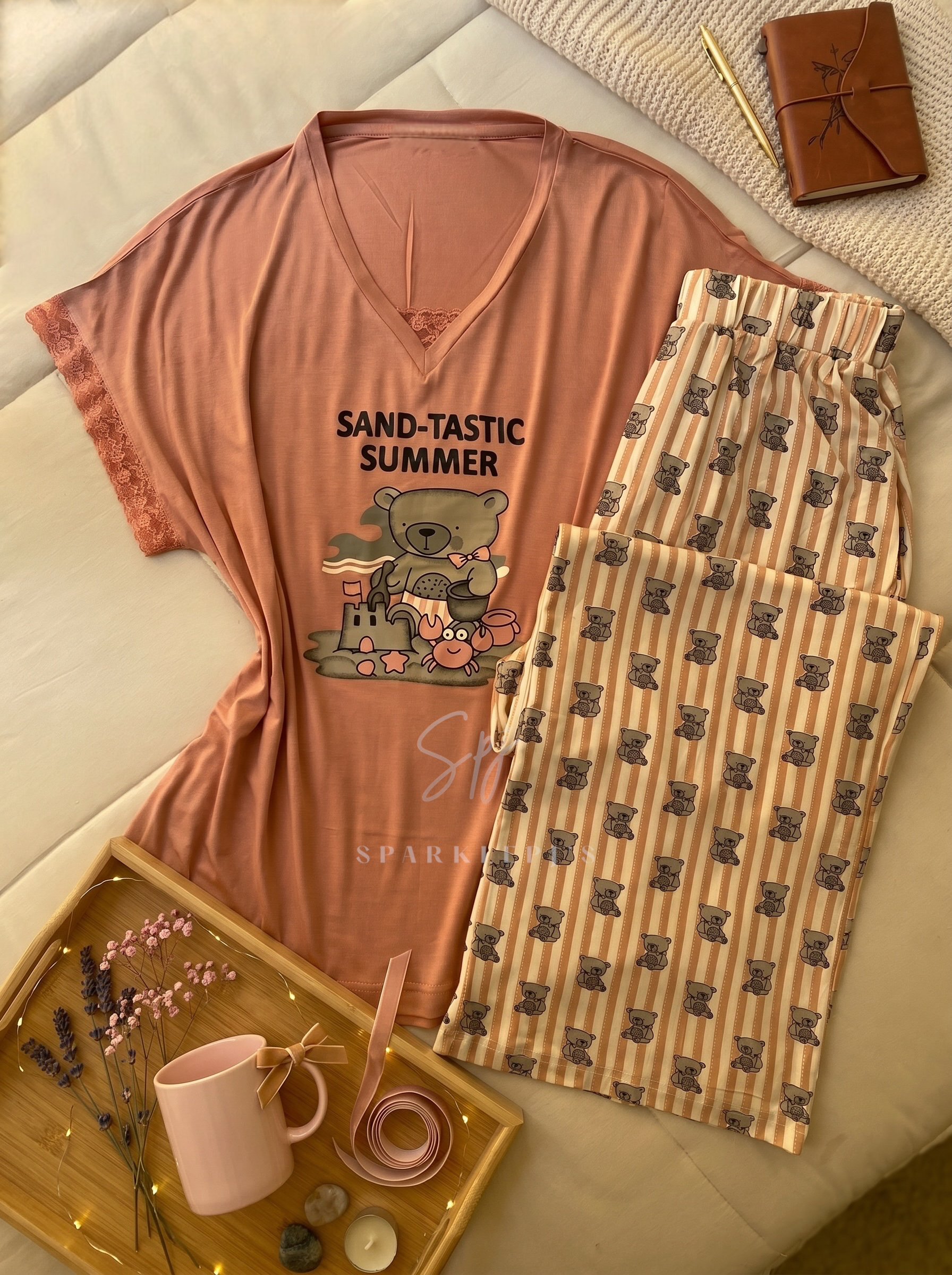 Sand-Tastic Bear Pajama Set