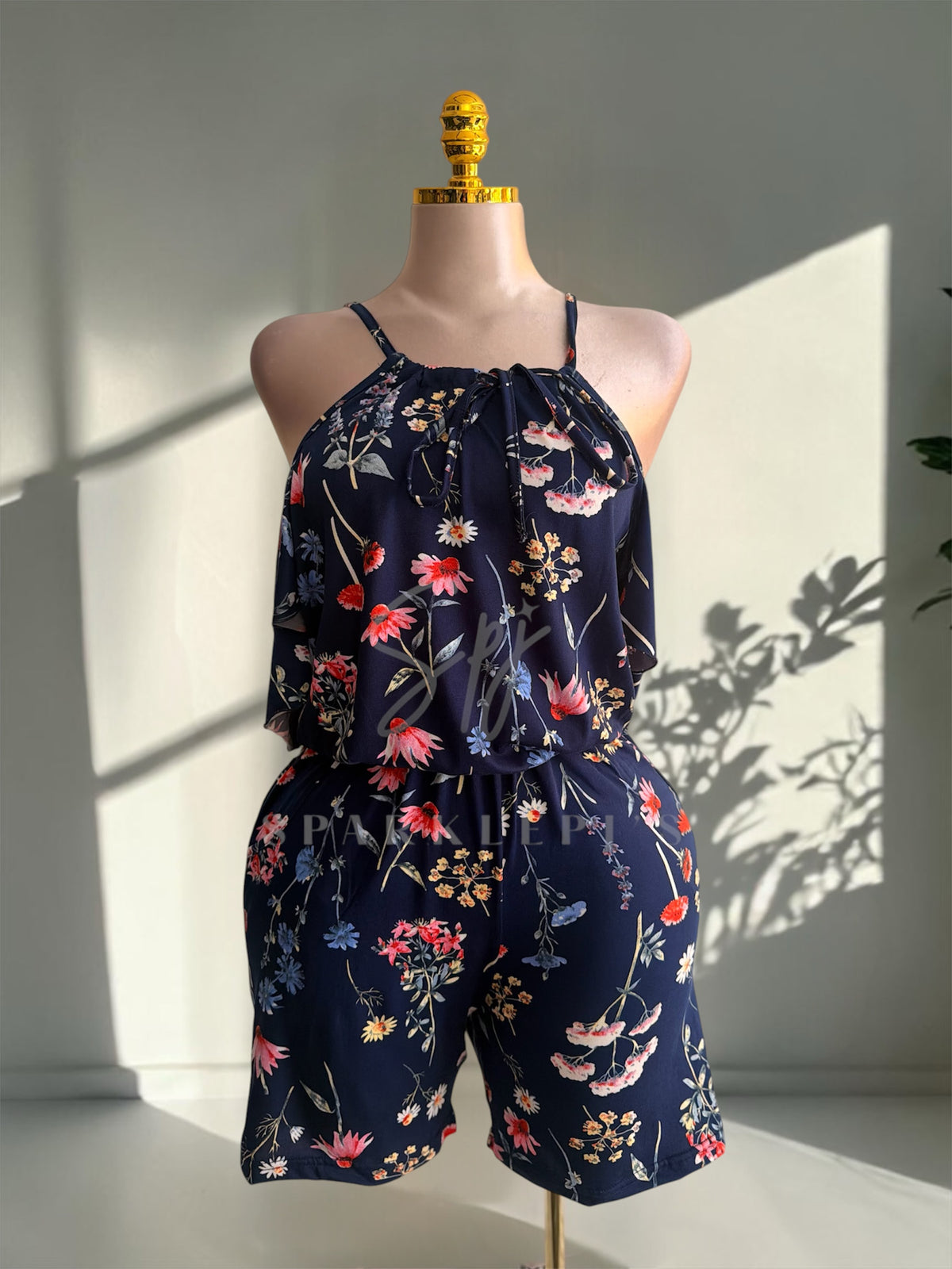 Elegant Floral Short Jumpsuit