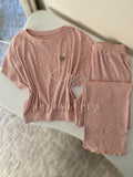 Soft Dots Ribbed Pajama Set