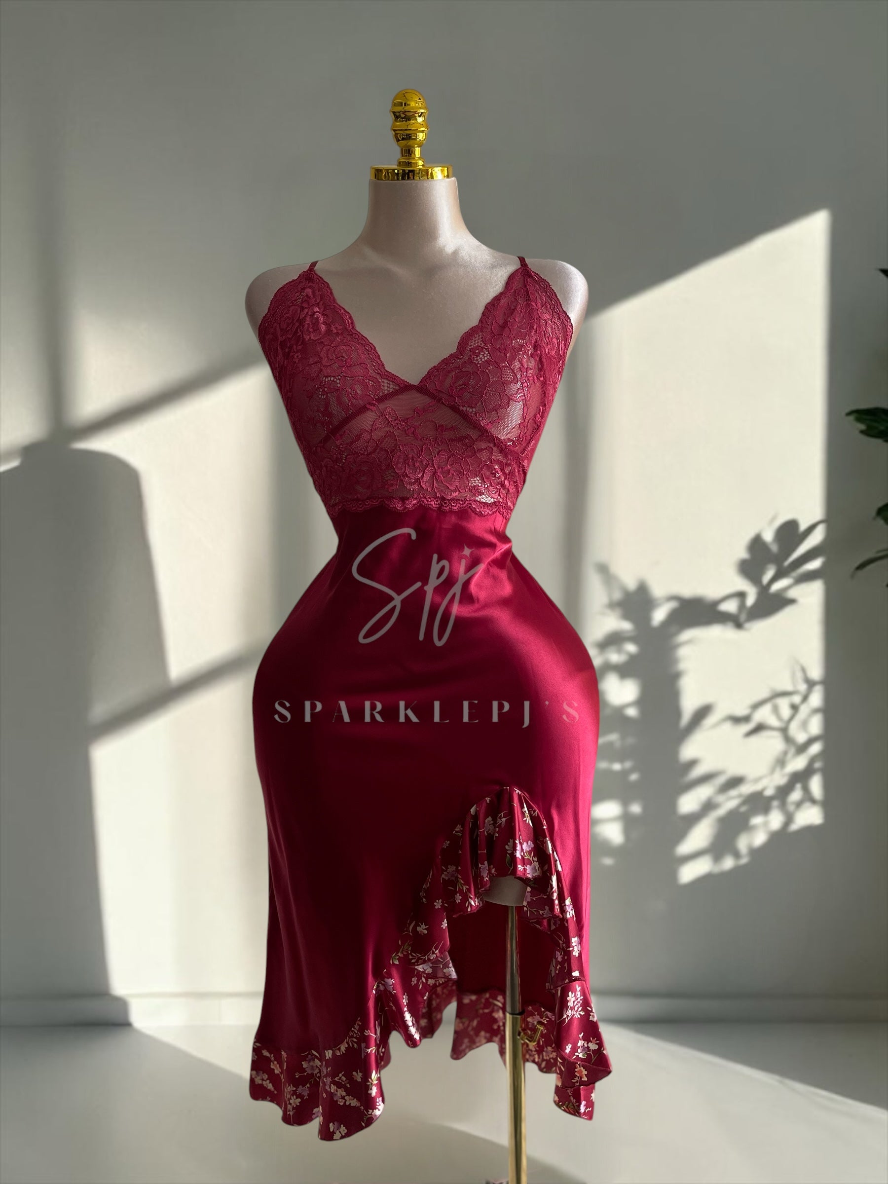 Cherry Blossom Satin Set