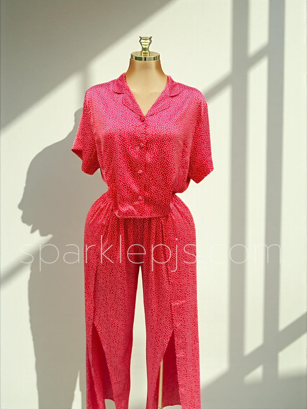 Satin Dots Half-sleeves pyj