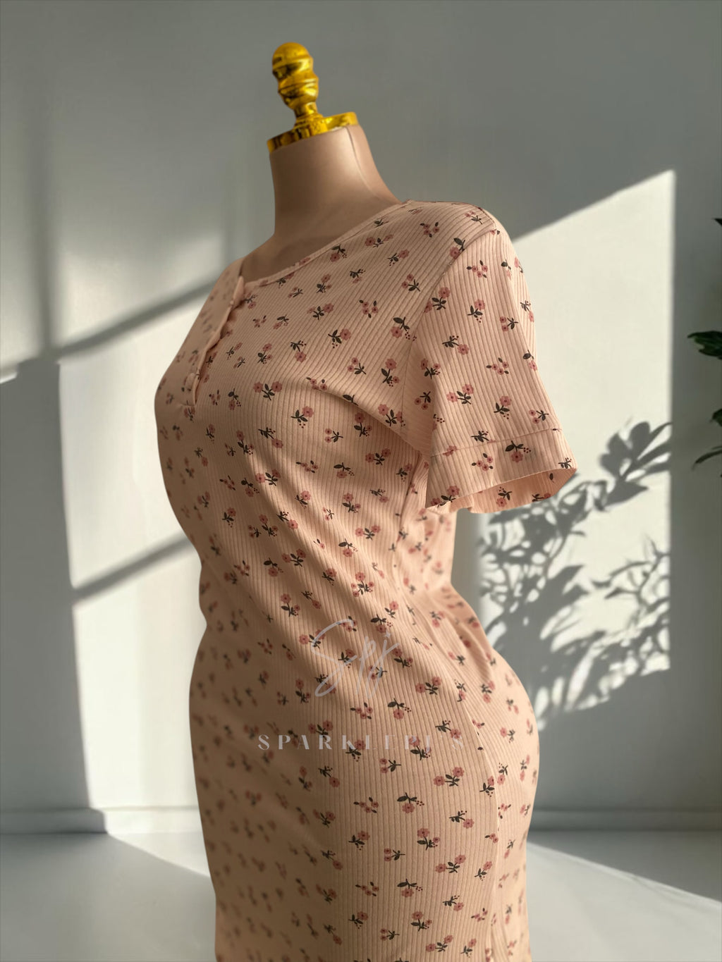 Ribbed Flower Nightdress