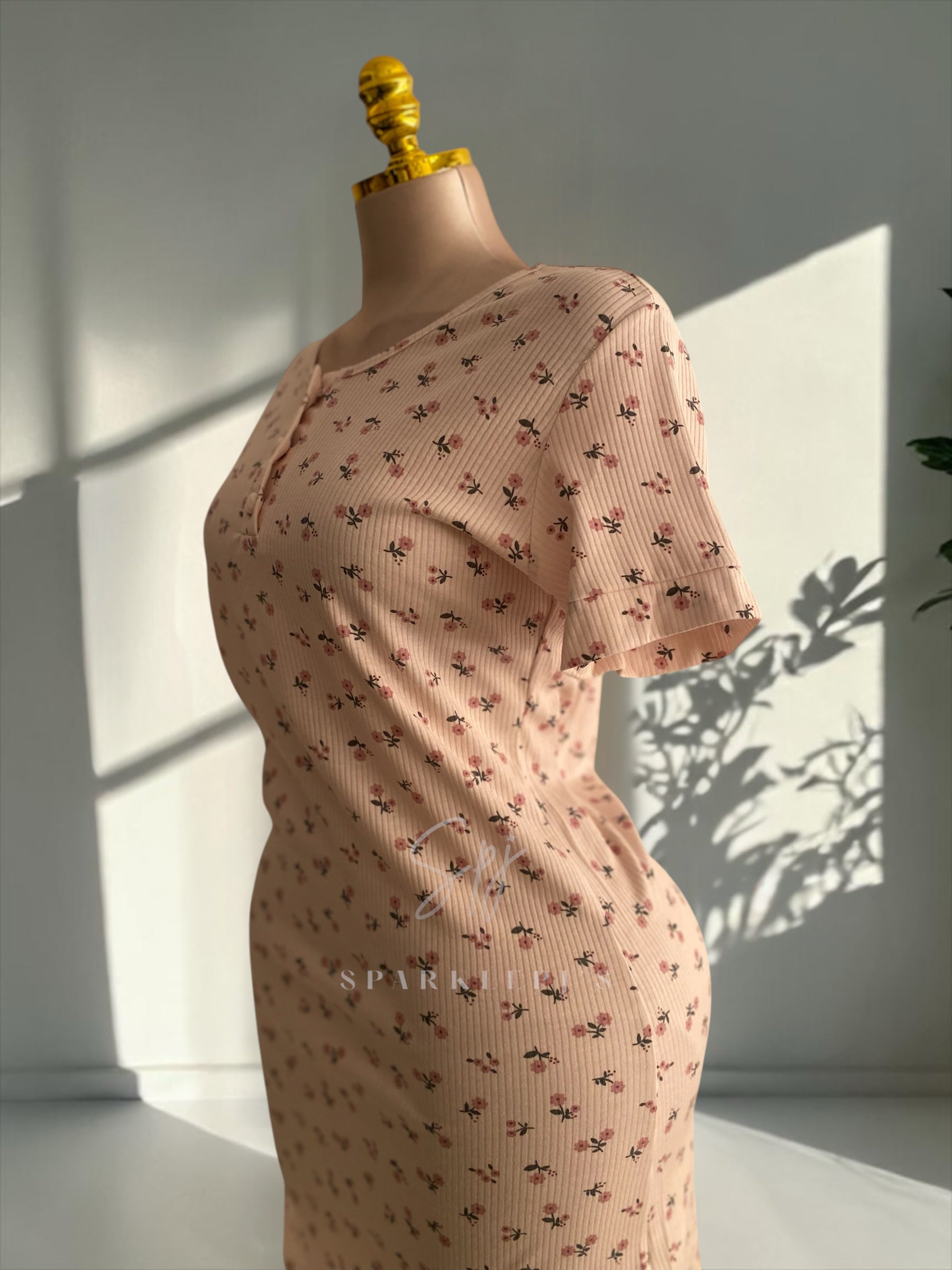 Ribbed Flower Nightdress