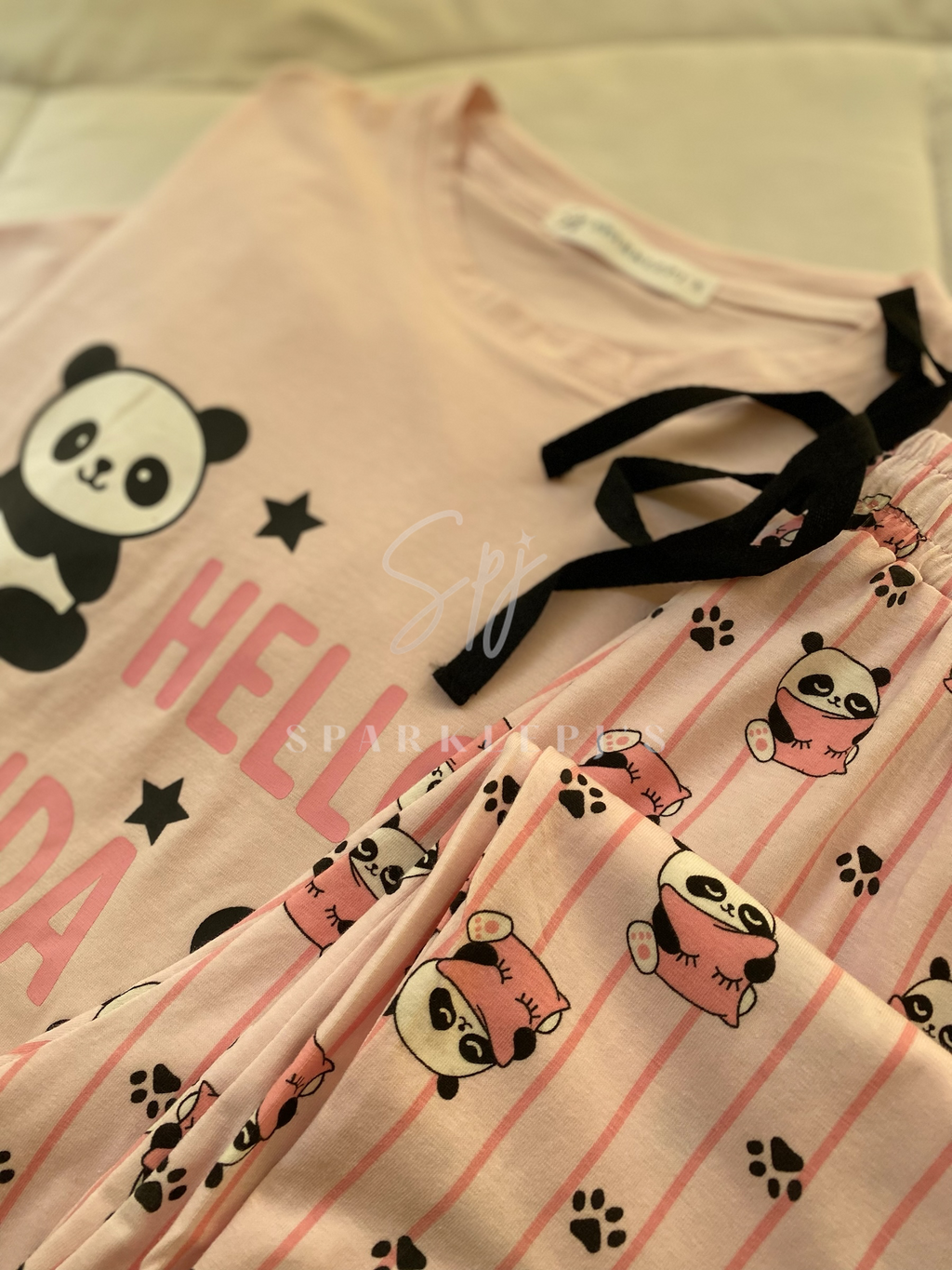 Hello Panda Pajama Set