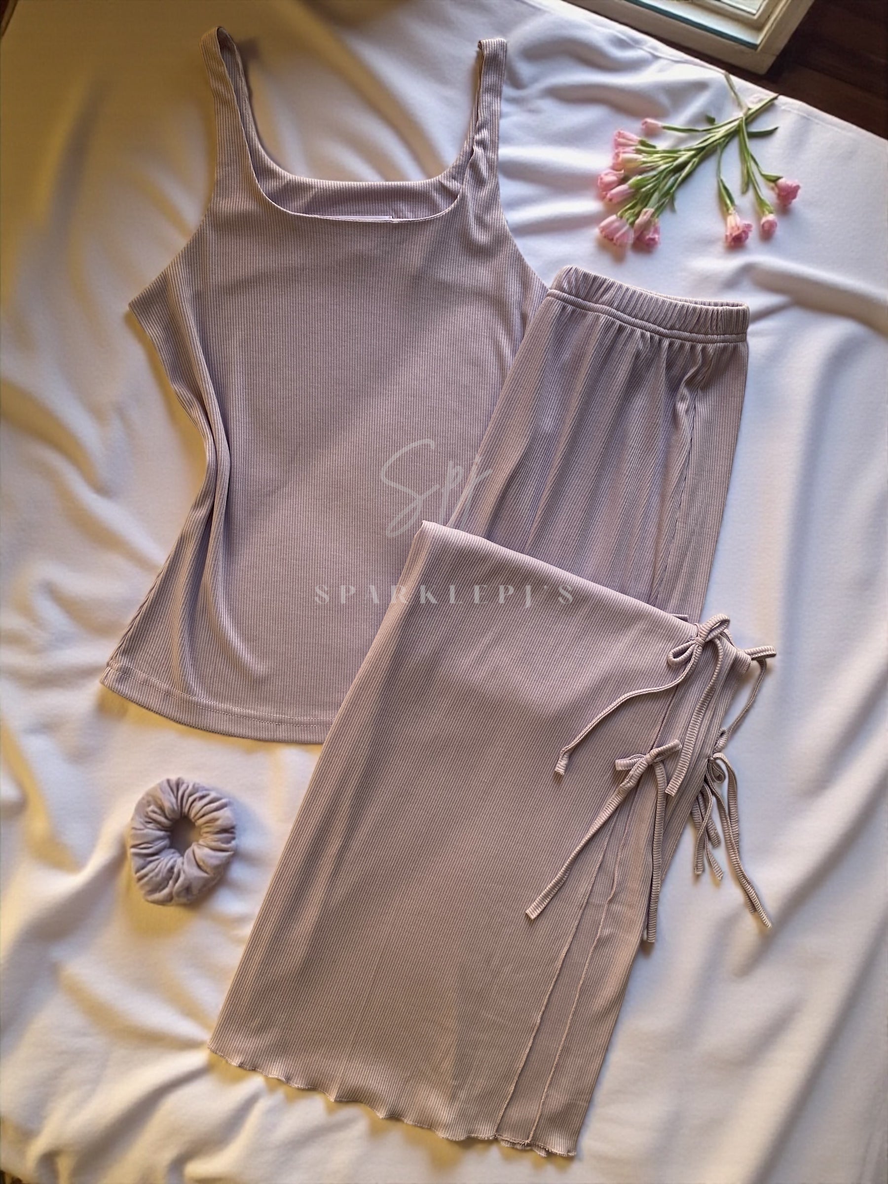 Ribbon Touch Pajama Set