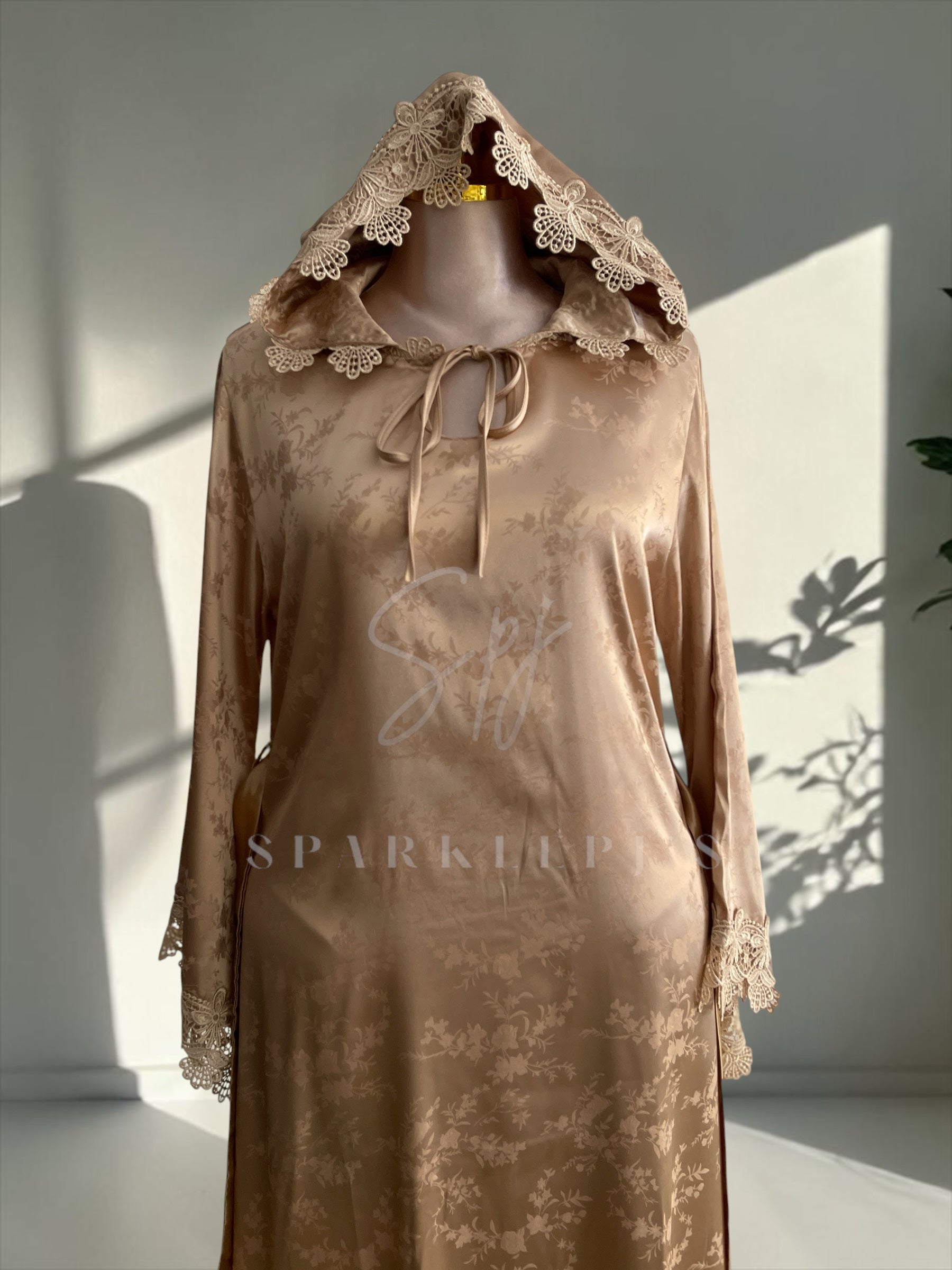 Floral Satin Lounge Abaya