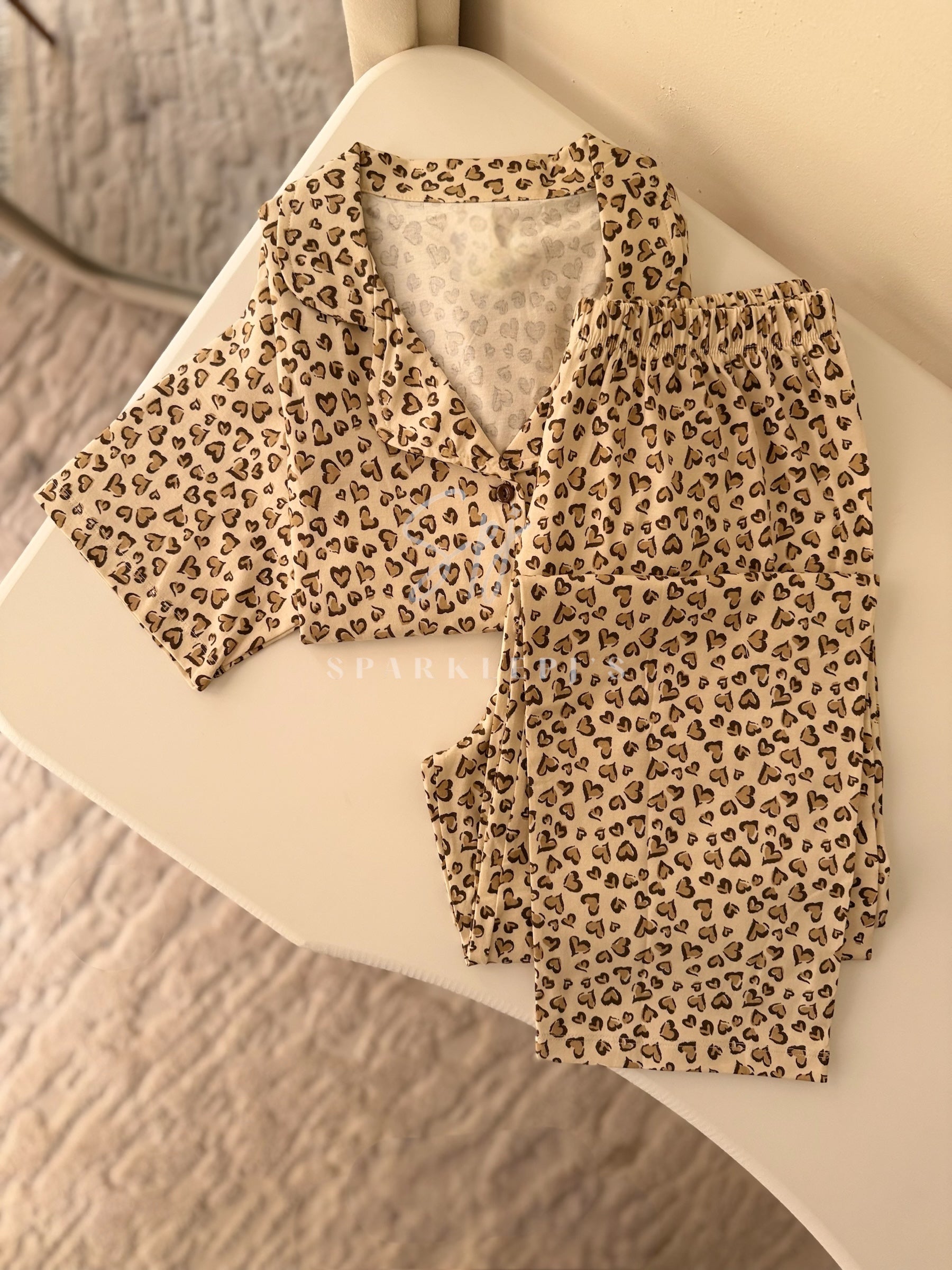 Sweet Hearts Pajama Set (Short-Sleeve)
