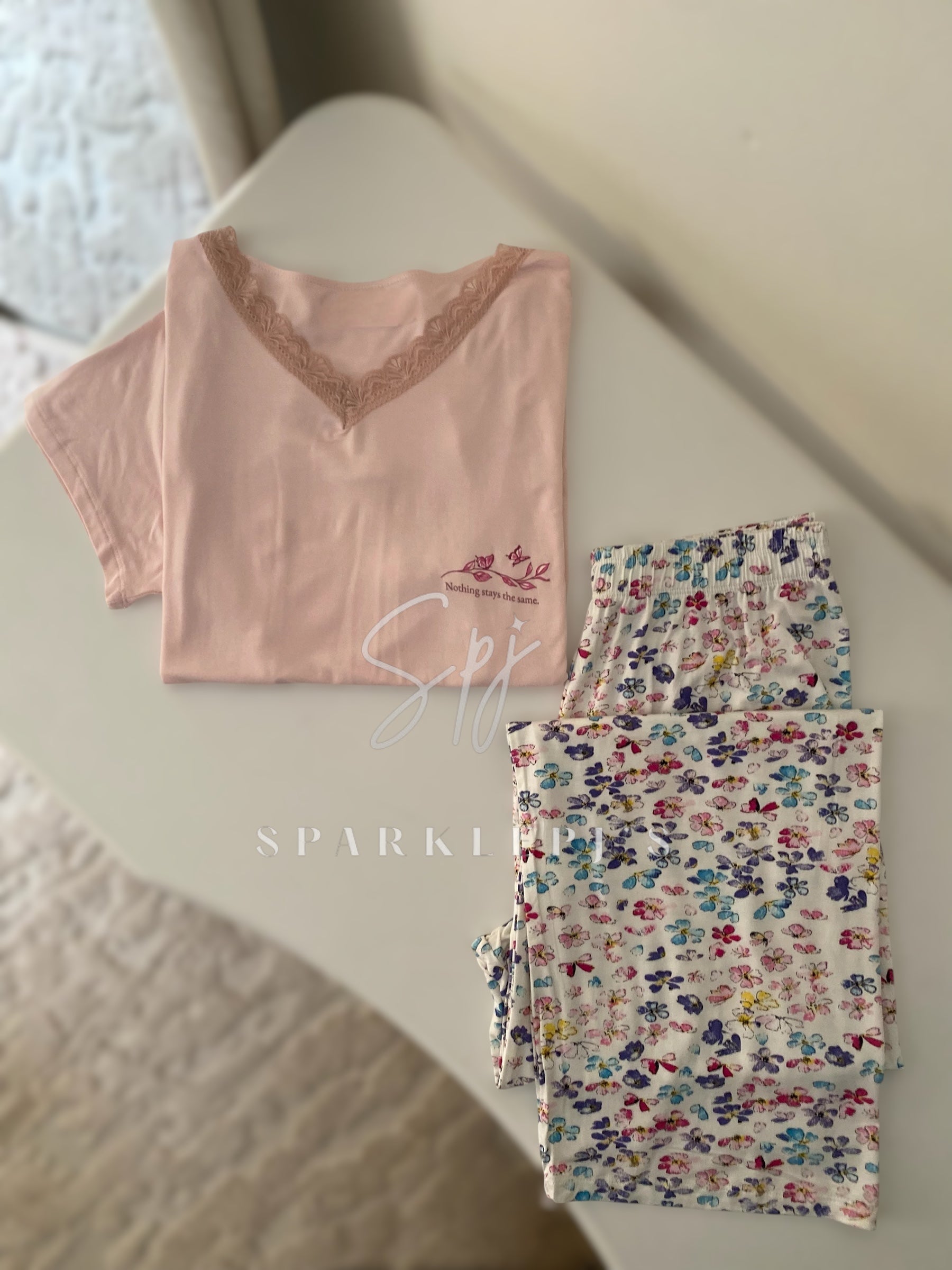 Feminine Floral Pajama