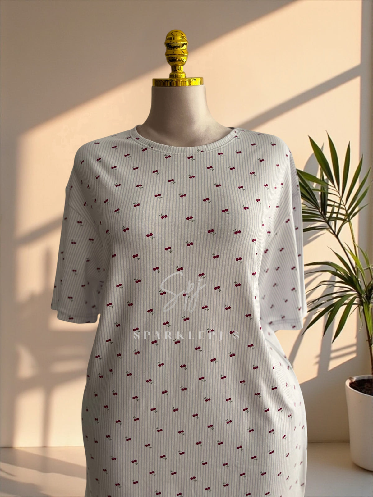 Cherry Dreams Short Nightshirt