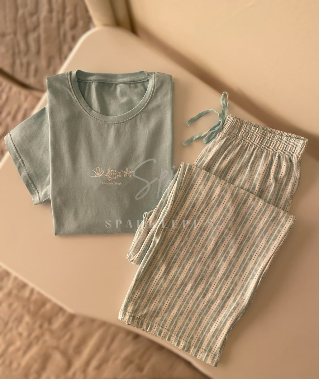 Soft Stripe Pajama Set (Short-Sleeve)
