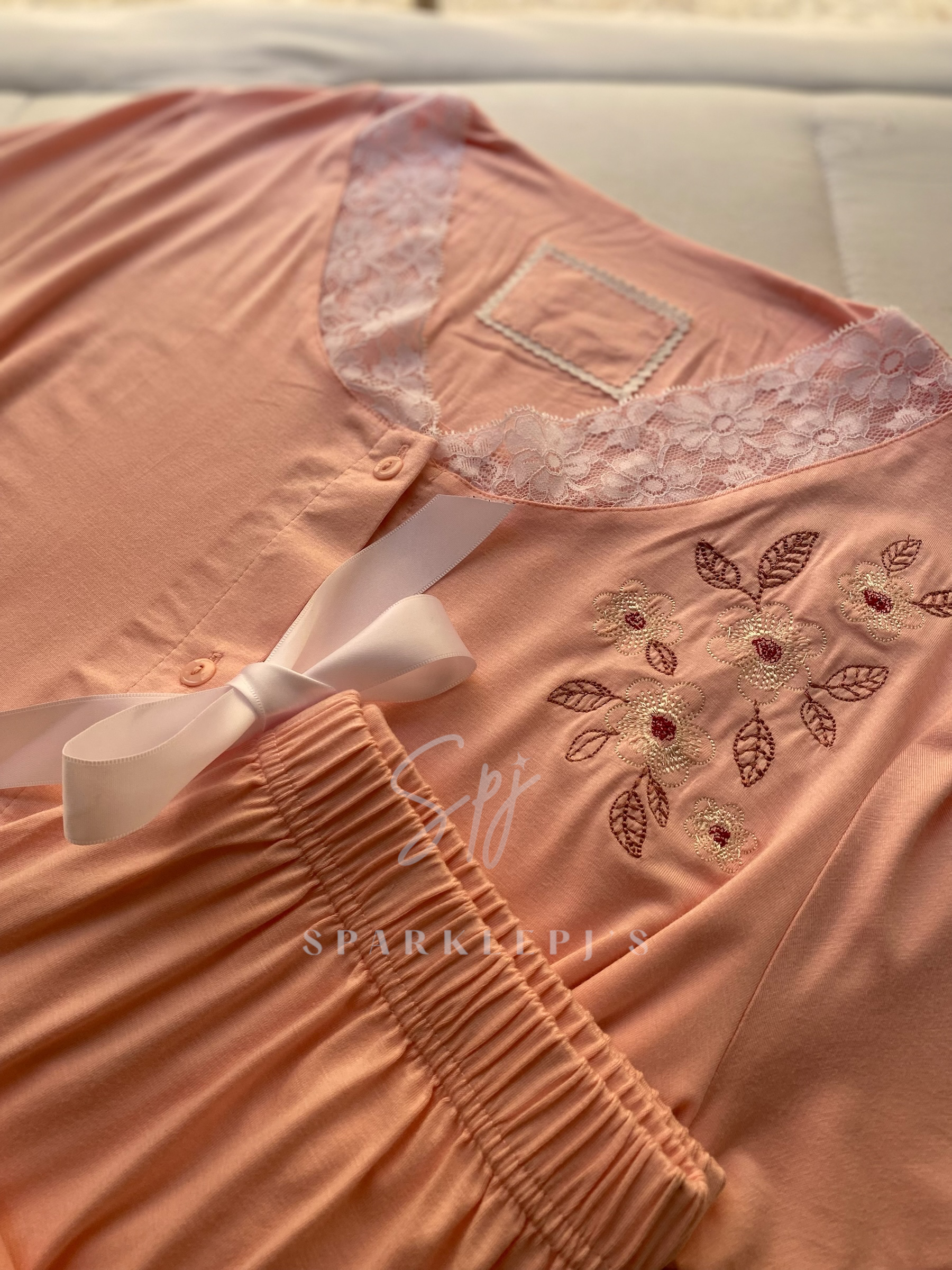 Bloom Lace Pajama Set