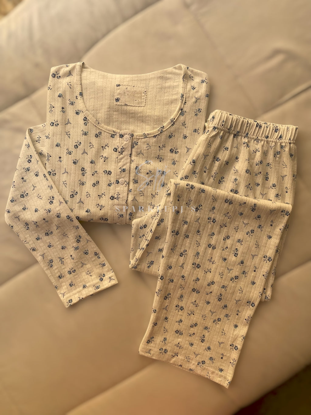 Blossom Ribbed Pajama Set