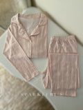 Feminine Ribbon Buttoned Pajama
