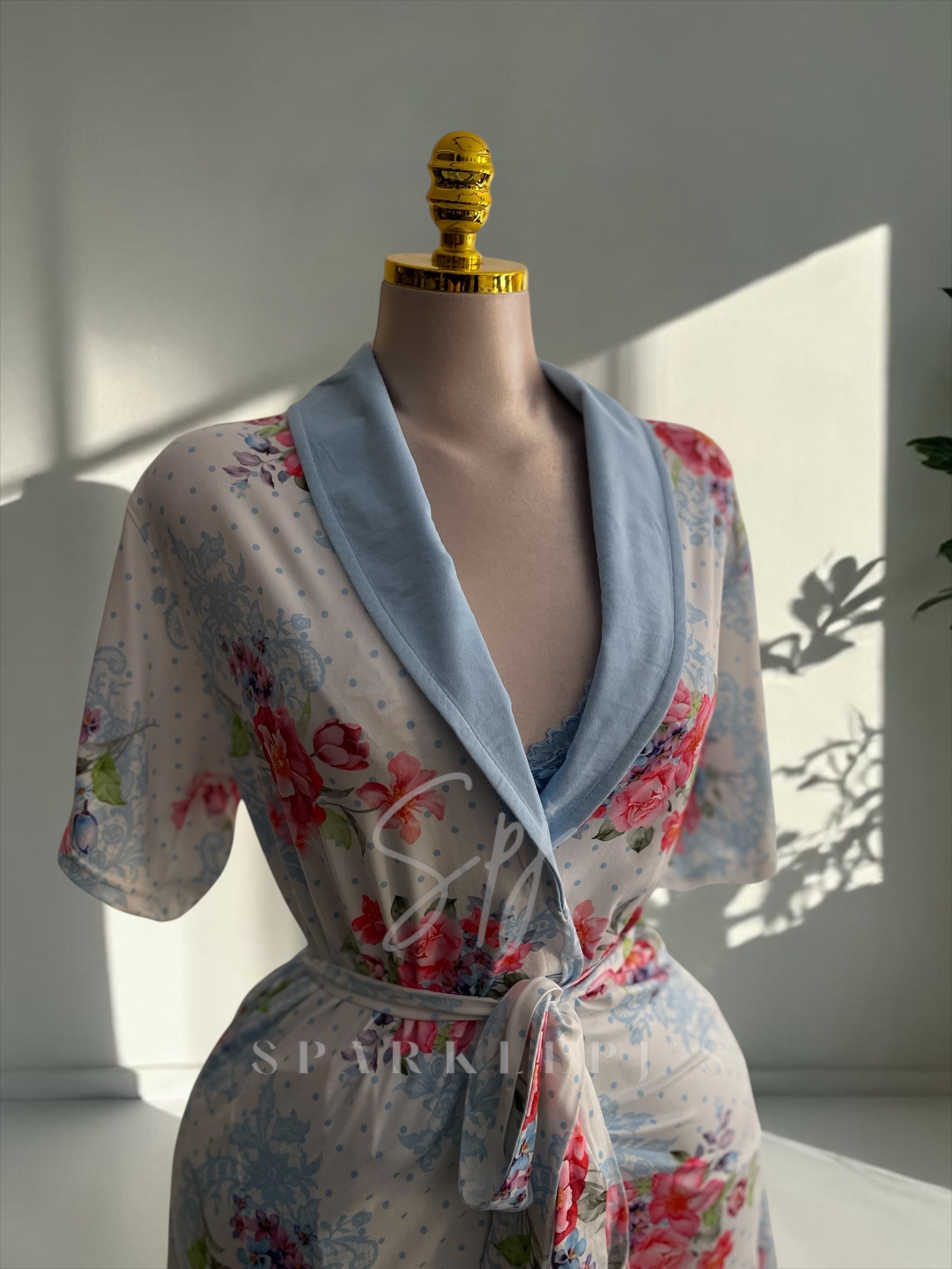 Floral Lace Nightdress & Robe Set