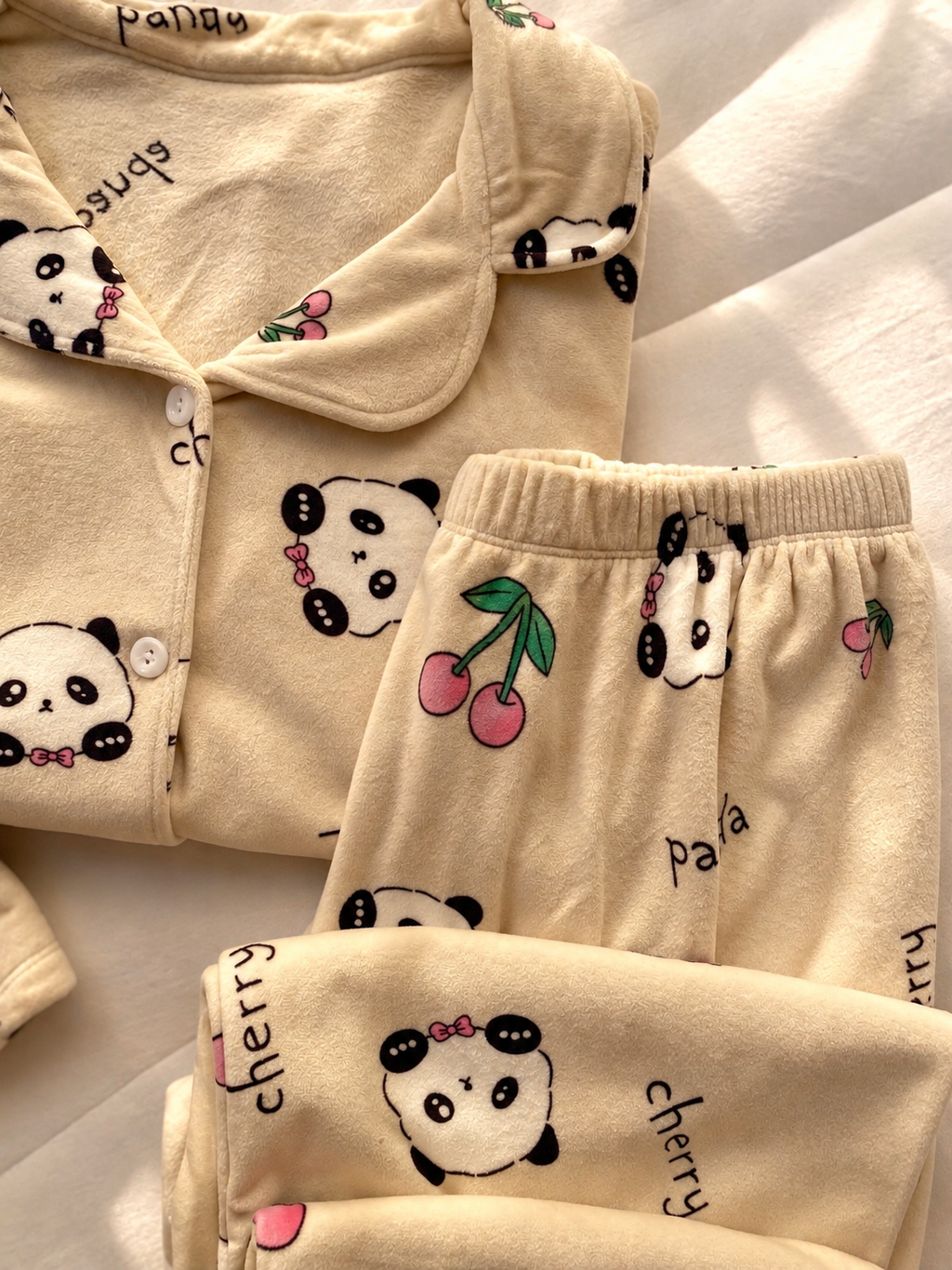 Panda Cherry Pajama Set