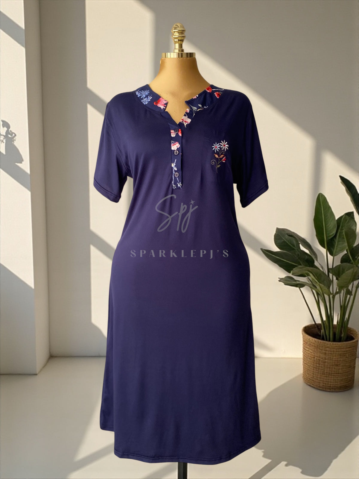 Midnight Blossom Nightdress