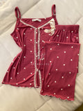 Sweet Hearts Lace Pajama Set