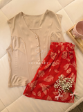 Scarlet Leaf Short Pajama Set