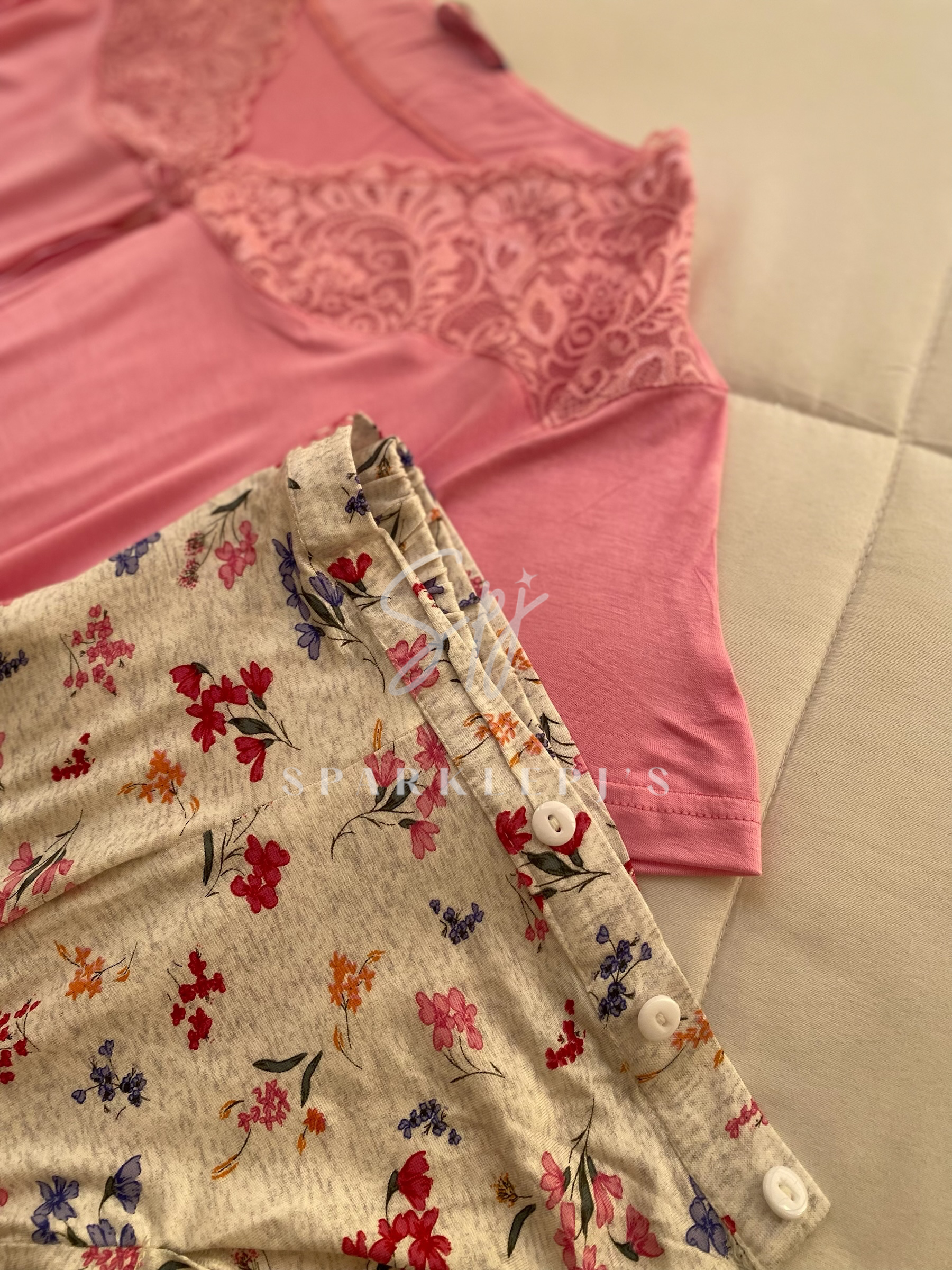 Sweet Blossom Maternity Pantacour Set
