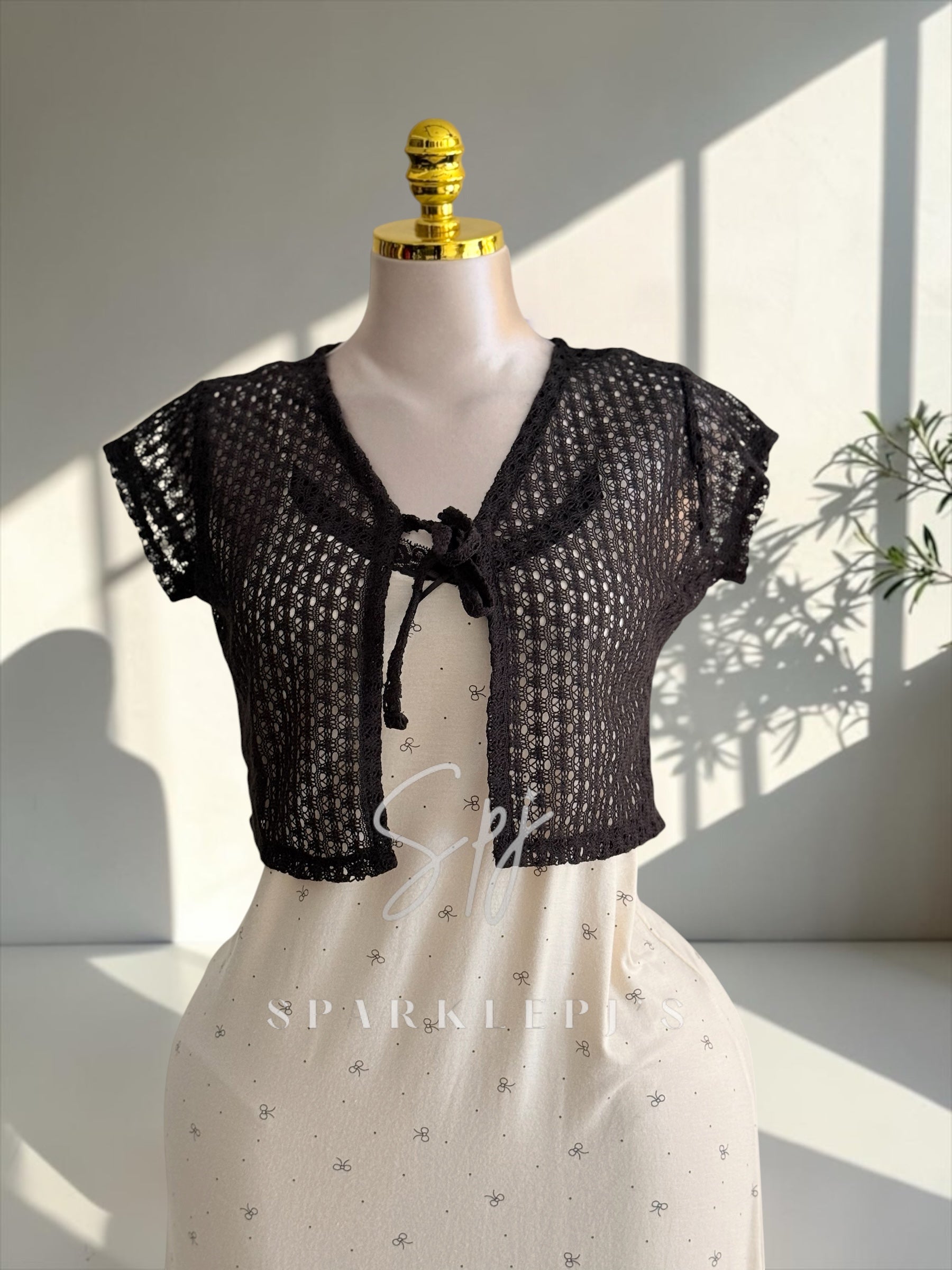 Elegant Mini Bow Nightdress