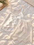Satin Lace Short Set