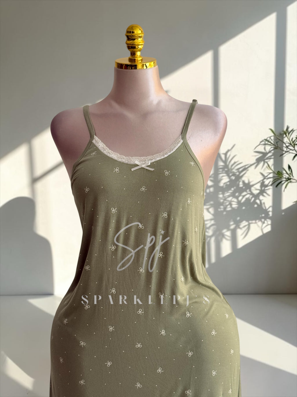 Elegant Mini Bow Nightdress