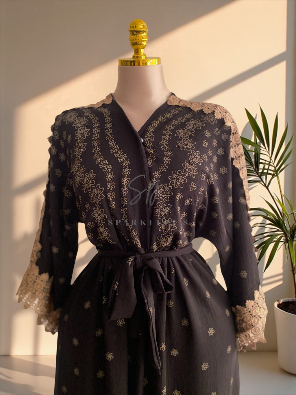 Midnight Lace Maxi Nightshirt