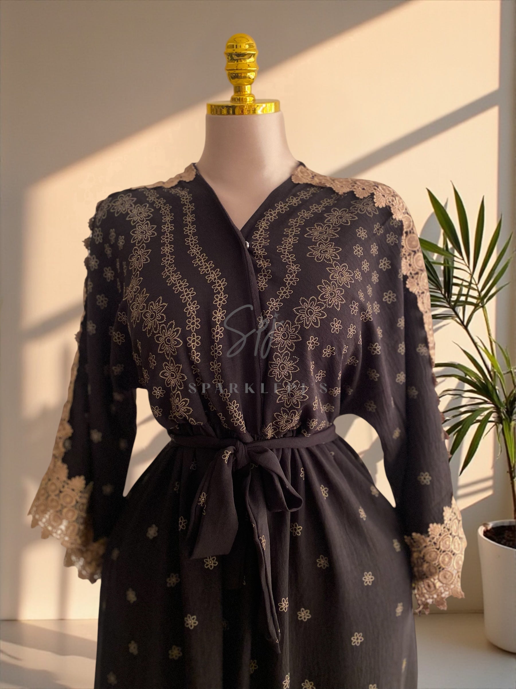 Midnight Lace Maxi Nightshirt