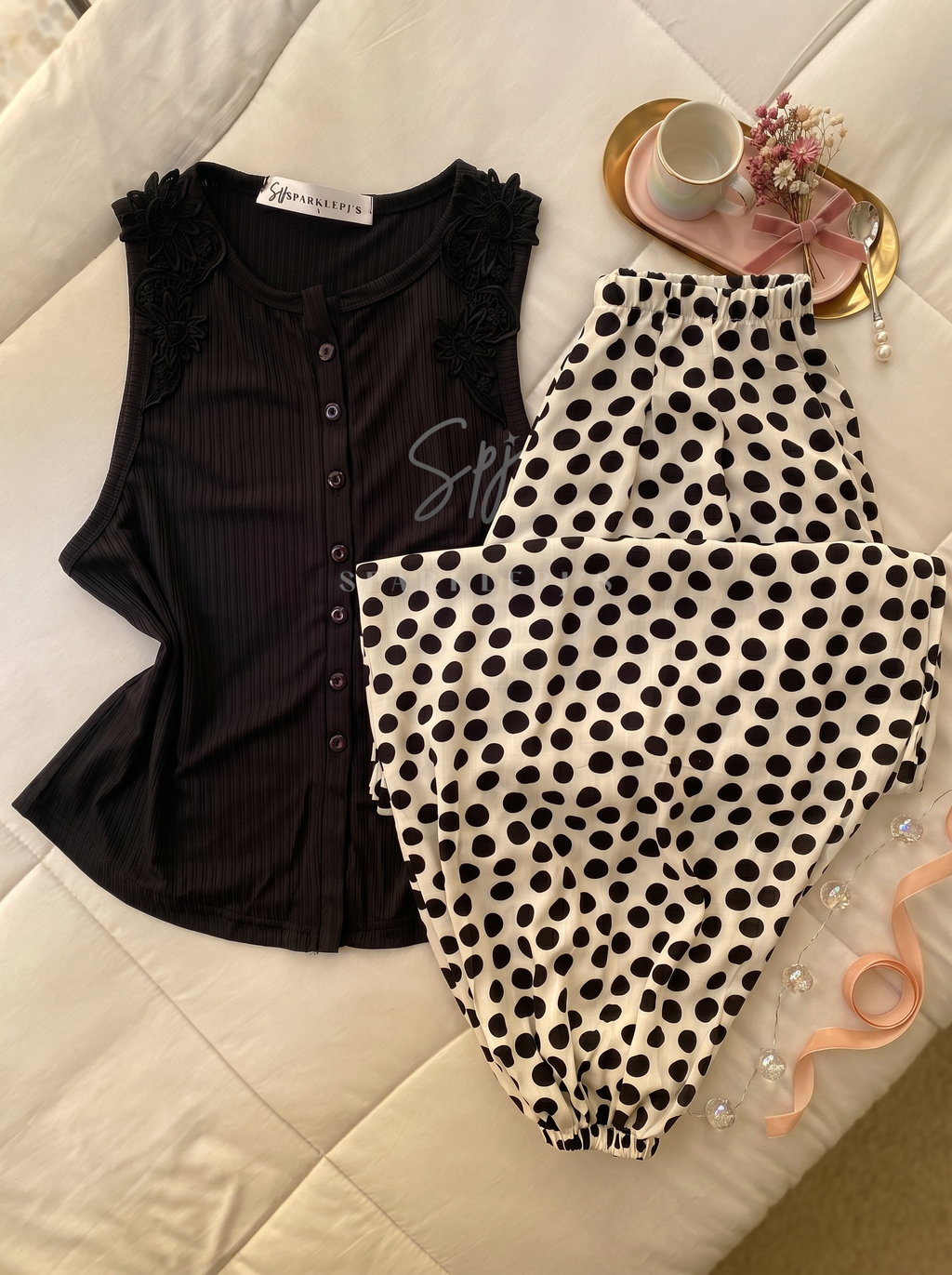 Blossom Dot Jogger Pajama Set