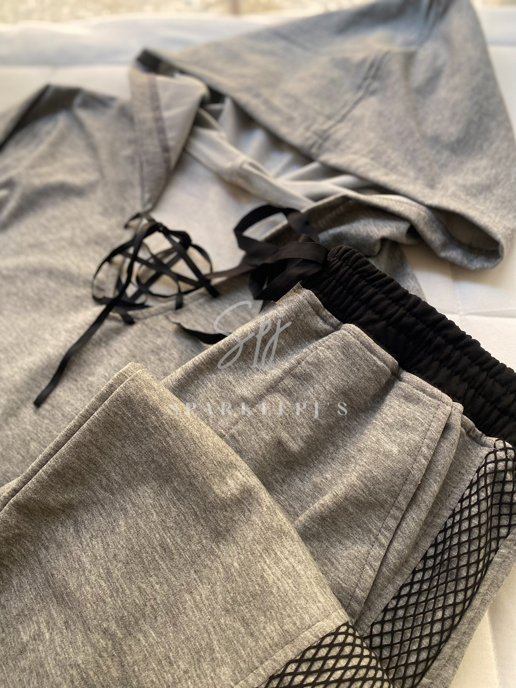 Grey Edge Pajama Set