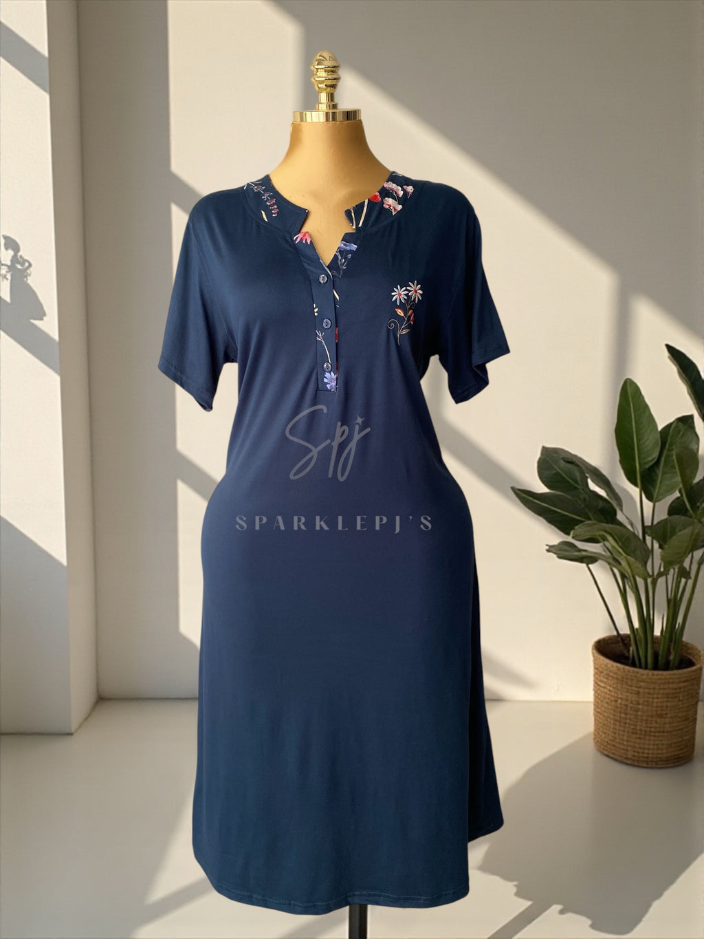 Midnight Blossom Nightdress