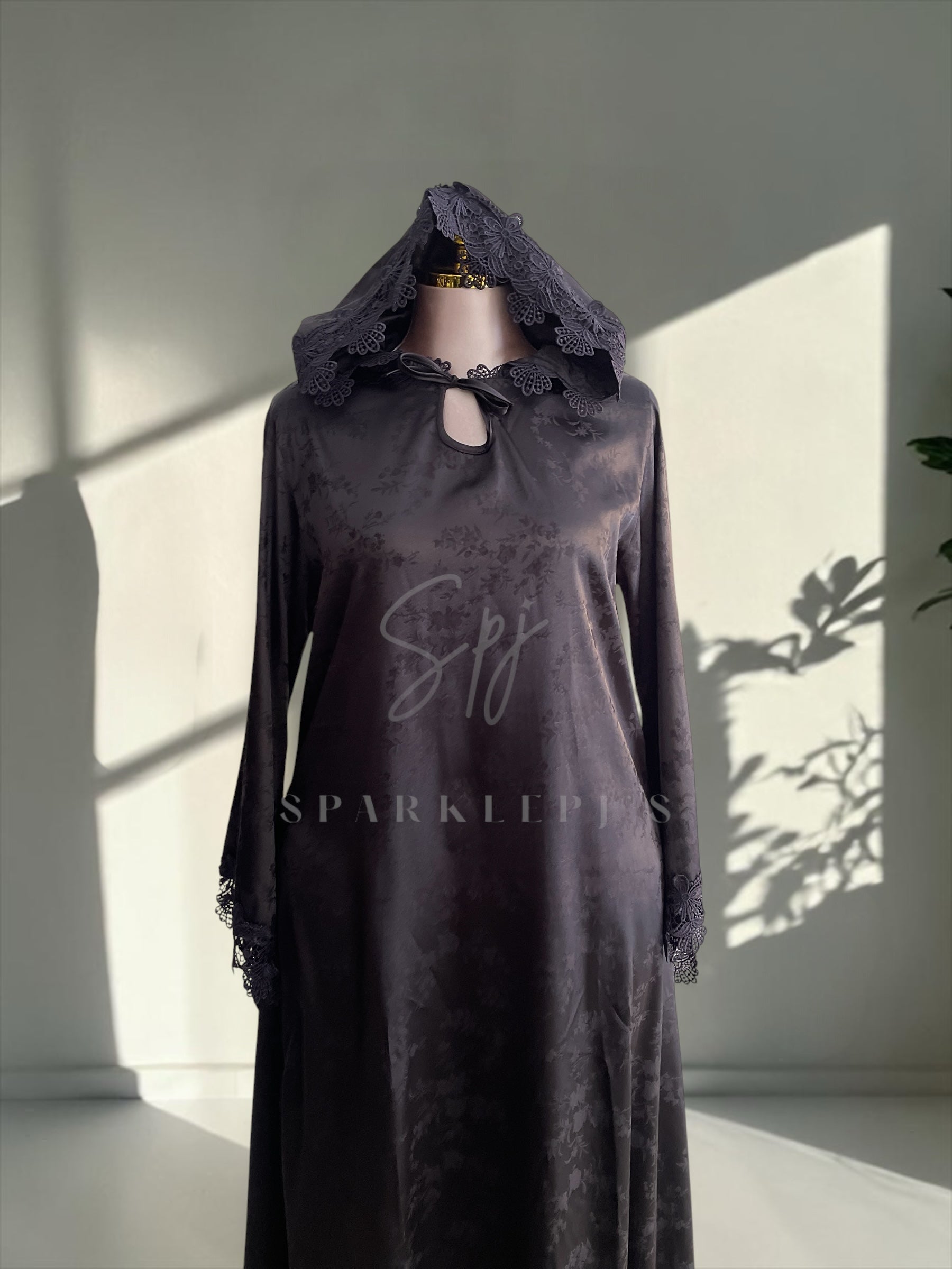 Floral Satin Lounge Abaya